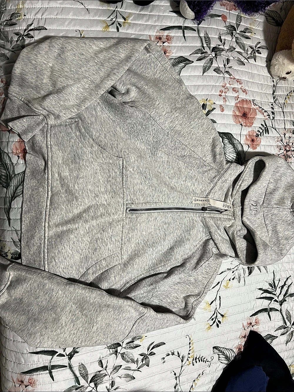 lululemon cropped Scuba Oversized Full-Zip Hoodie Gray Medium/Large